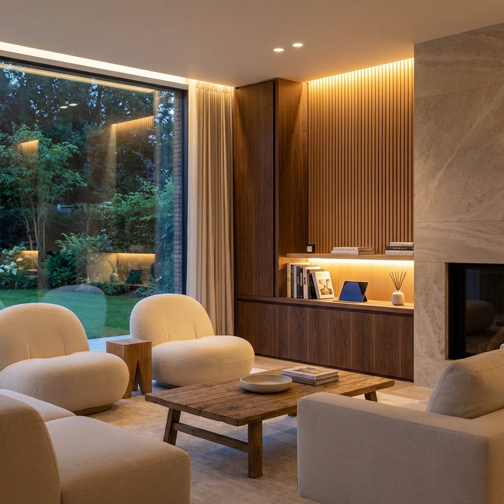 Premium interior space built by Roshan Constructions in Bengaluru