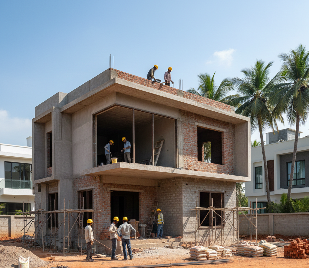 Modern villa or independent house exterior